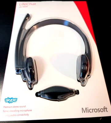 Microsoft LIFECHAT LX-1000 Black Headband Headset *NEW* - Image 1 of 2