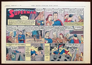 SUPERMAN Sunday Page #67 - ¡1er Calvo LEX LUTHOR en cómics! - 9 de febrero de 1941 - RARO - Imagen 1 de 6