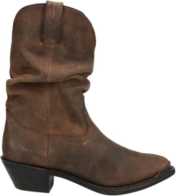 女式全新 DURANGO 尺码 6.5M 棕色麂皮绒懒人牛仔靴 RD542 — 第 1/4 张图片