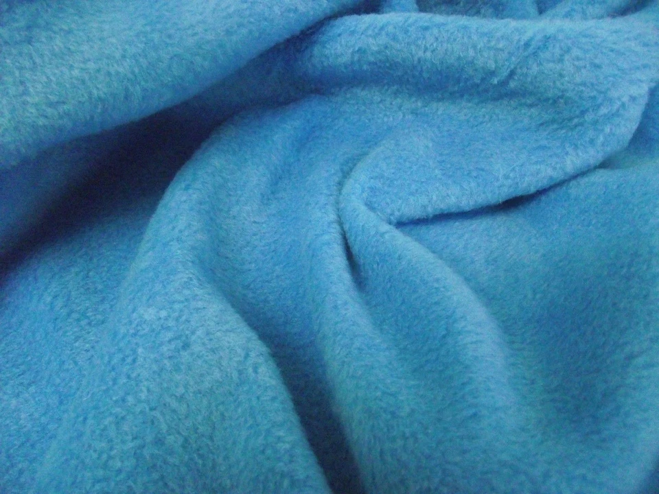 QUALITY Anti Pil Polar Fleece Fabric Material - TURQUOISE BLUE - Image 1 of 1