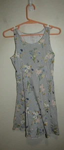 Girl's TARGET Sleeveless Striped Floral Dress Size 8 - Picture 1 of 2
