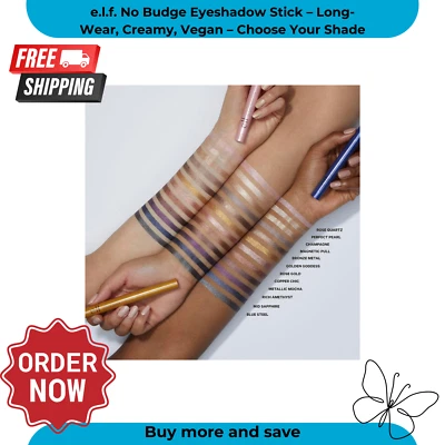 e.l.f. No Budge Eyeshadow Stick – Long-Wear, Creamy, Vegan – Choose Your Shade - Image 1 of 2