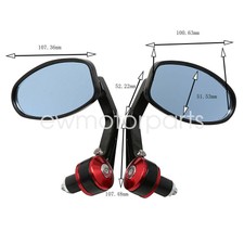 7/8" Handlebar Rearview Mirrors Fit For Ducati Monster 695 696 S2R Multistrada