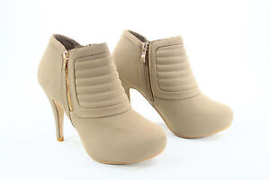 New Fashion Zipper Round Toe Stiletto High Heel Ankle High Booties Size 6 - 10