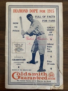 1915 Goldsmith Diamond Dope Hank Gowdy Cover Ty Cobb Honus Wagner - Picture 1 of 8