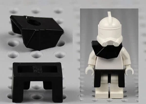LEGO Star Wars Black Armor Pauldron Kama Pierna Plástico Clon Trooper Minifigura - Imagen 1 de 1