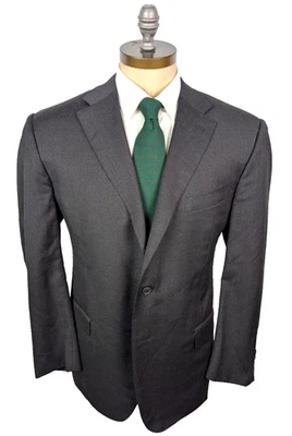 CANALI 1934 Suit Wool Gray Dual Vent Jacket Flat Front Pant Sz 58R IT 46R US - Image 1 of 4