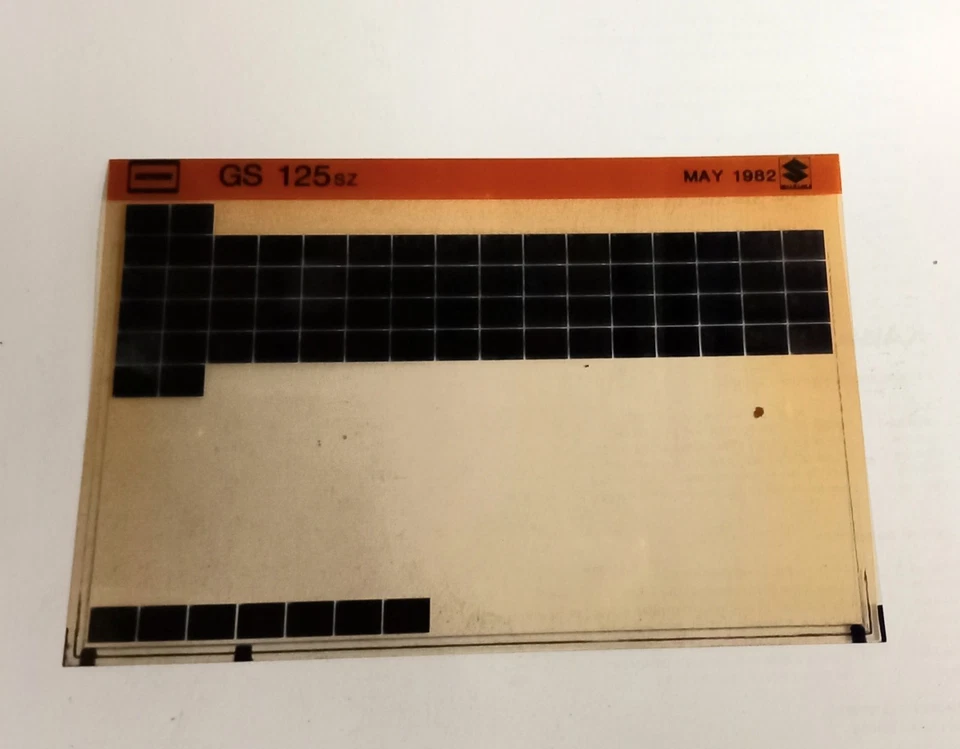 Suzuki GS 125 SZ Spare Parts List Microfiche (May 1982) - Image 1 of 1