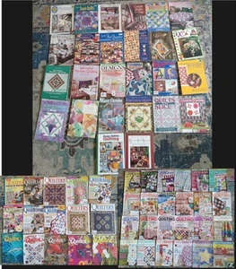 Posten 60 Quiltzeitschriften + Quiltbücher verschiedene Quilterbücher und Magazine - Bild 1 von 4