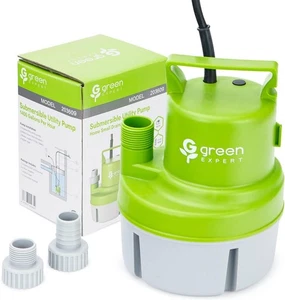 Green Expert - 1/6HP Utility Water Pump Submersible 1400GPH High Flow - Picture 1 of 6