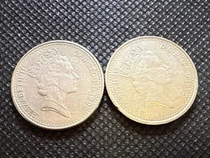 1992 Great Britain UK 10 Ten Pence Elizabeth II - Set Of DD Obverse Error Coins - Picture 1 of 9