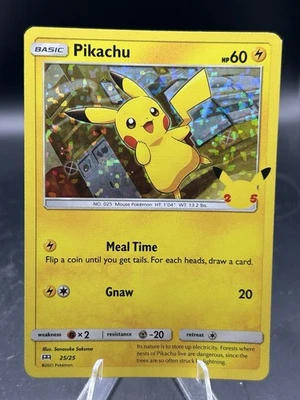 Pikachu 25/25 Pokemon TCG McDonalds Celebrations 25th Anniversary - Image 1 of 2