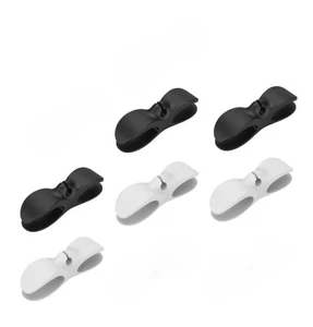 6 Pack White & Black Versatile Cord Winder Easy Install Home Clutter Organizer - Picture 1 of 6