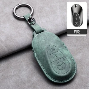 3D Suede Leather Key Fob Covers Set of 2pcs for Mercedes Benz - Picture 1 of 8