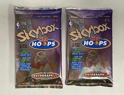 Aros Skybox NBA Serie 1 1998-99 sellado de fábrica - 2 paquetes Jordan Kobe Foto 1 de 4