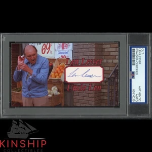 Len Lesser signed Cut 3x5 Custom Card PSA DNA Slab Seinfeld Actor Auto C4864 - Picture 1 of 2