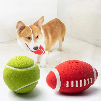 Pet Dog Latex Chew Toy Relieve Boredom Grinding Teeth Bite Chew Resistant Voice - Image 1 of 4