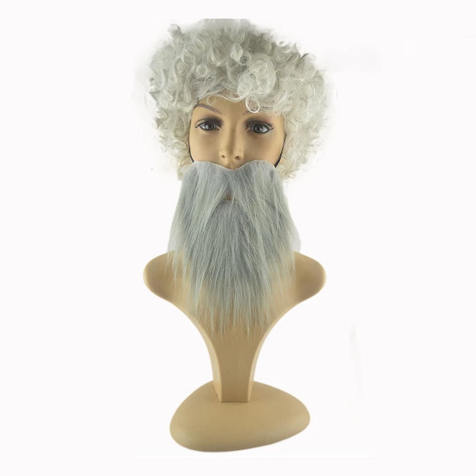 Beard and Hair Set Costume for Women Men Makeup Realistic Dress up Mustache for - Image 1 of 1