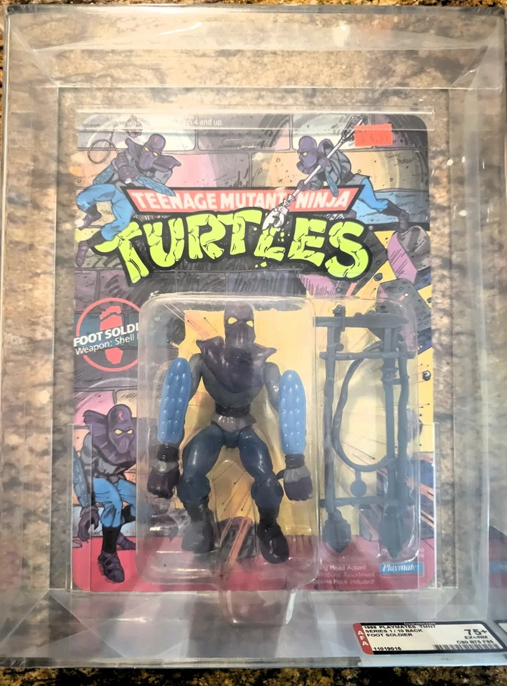 Teenage Mutant Ninja Turtles 1988 TMNT Foot Soldier 10 espalda AFA 75+ sin perforar 85 Foto 1 de 3