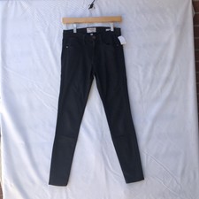 Frame Denim Vian Women's Size 25 Le High Skinny High Rise Ankle Black Jeans