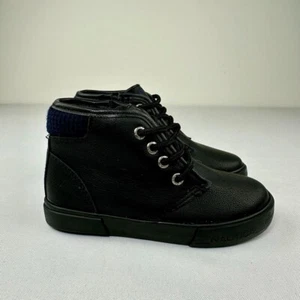 Nautica Breakwater Mini Chukka Ankle Boots Boy's Size 10 Toddler Black Tumbled - Picture 1 of 8