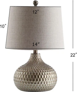 JYL3020A Bates 22" Honeycomb LED Table Lamp Contemporary Transitional Bedside... - Picture 1 of 12