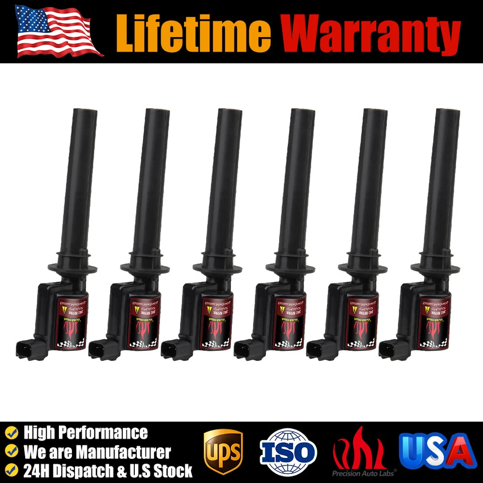 Paquete de 6 bobinas de encendido para Ford Escape Taurus Mazda 3,0 L V6 2003 2004 2005 2006-08 Foto 1 de 4