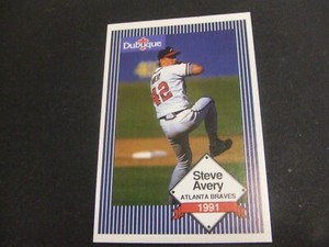 1991 Dubuque Hot Dogs Steve Avery -Atlanta Braves-