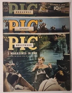 Rare PIC 3-in-1 Hollywood - Broadway - Sport Magazine (Dec 1938) - Imagen 1 de 7