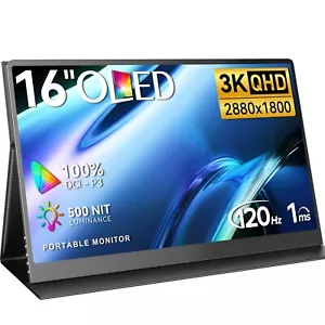 16" Laptop Monitor Extender 3K Screen IPS 120Hz Bildschirm 2880x1800 100000:1 - Bild 1 von 8