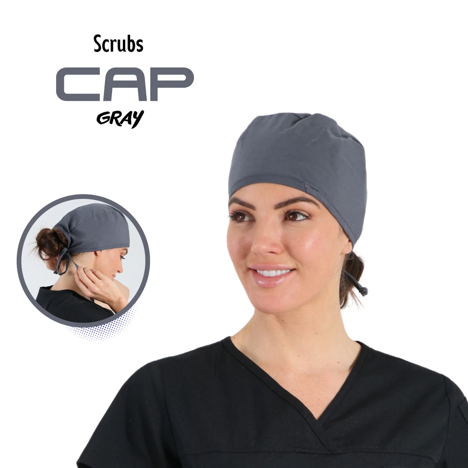Surgical Scrub Cap Doctor Nurse Kitchen Saloon Cotton Hat Adjustable Ot Cap - Image 1 of 2