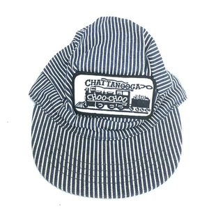 Vintage Chattanooga Choo-Choo Train Conductors Hat BOYS small RailRoad Striped - Picture 1 of 4