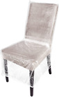 Remagr 8 Pieces Plastic Dining Chair Covers Protectors, Clear Chair Seat Covers