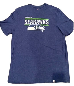 Majestic Seattle Seahawks Men’s Navy Blue Tee T-Shirt XL - Picture 1 of 5