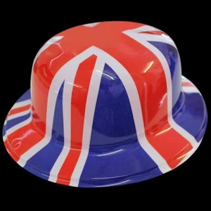 Sombreros Bowler Union Jack Coronación Gran Bretaña Rey Jubileo Fiesta Callejera - Imagen 1 de 3