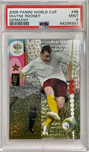 2006 PANINI WORLD CUP GERMANY WAYNE ROONEY #98 1ST WC CARD ROOKIE PSA 9 MINT - Picture 1 of 2