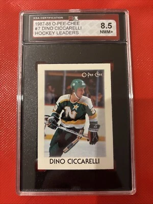 1987 88 O PEE CHEE Minis #7 Dino Ciccarelli KSA 8.5 NMM+ NEW-LABEL! - Image 1 of 2