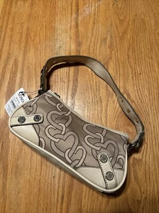 XOXO Mujer Bolso de Hombro Cartera Diseño de Lona Hobo Bolso Beige - Imagen 1 de 8