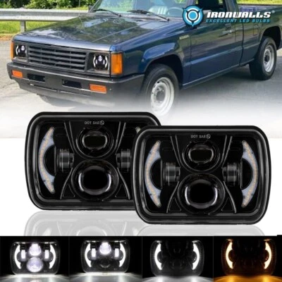 Par de faros LED Hi-Lo DRL de 7x6" para Mitsubishi Mighty-Max 1983-95 intermitente Foto 1 de 4