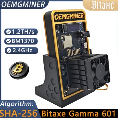 New Bitaxe Gamma 601 Solo BTC Miner 1.2TH/s 2.4G WiFi 18W BTC Lottery Miner