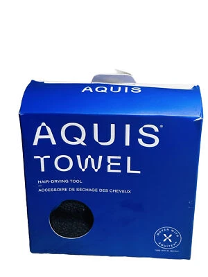 Aquis Aquitex Lisse Black Strengthens Repairs Quick Drying Hair Towel - Image 1 of 4