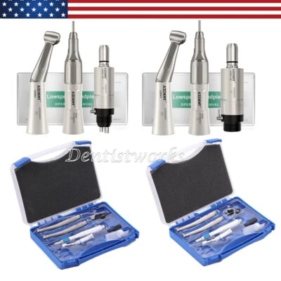 Kit de pieza de mano dental de alta y baja velocidad contra ángulo/recto/motor de aire 4/2 orificios Foto 1 de 2