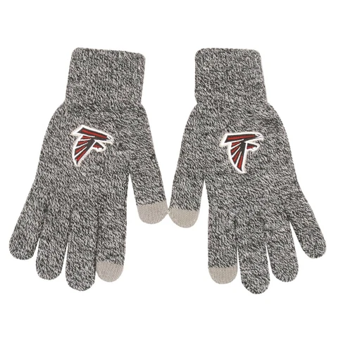 Atlanta Falcons NFL Gray Knit Acrlic Gloves W/Texting Tips FREE SHIP! Cover