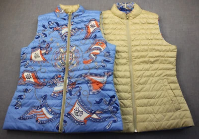 Colete acolchoado J.Mclaughlin Tahoe feminino náutico embalável reversível NOVO XS - Imagem 1 de 4