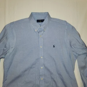 Polo Ralph Lauren Oxford Shirt Men's XL Blue Long Sleeve 100% Cotton 17 34/35  - Picture 1 of 23