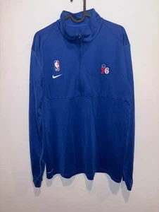 Nike Dri-FIT Philadelphia 76ers 1/4 Zip Pullover Herren Large NBA Royal Blue Y2K - Bild 1 von 3