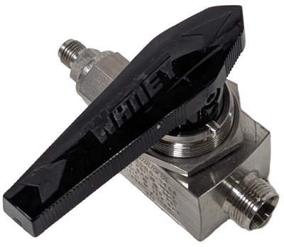 Whitey SS-45S8-1466 Two-Way Ball Valve 1/2" NPT Stainless Steel 200PSI 100°F - Image 1 of 2