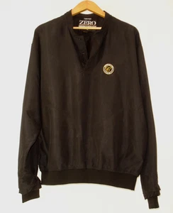 Zero Restriction Mens L Lightweight Long Sleeve Quarter Snap Black Windbreaker - Picture 1 of 8