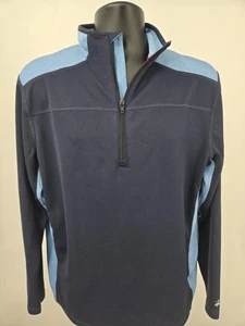 Brooks Brothers Pullover Large Blue Men's 1/4 Zip Sweater Golf Outdoor Casual * - Picture 1 of 15