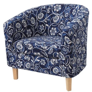 2 Pieces Printed Tub Chair Slipover with Cushion Cover, Removable Stretch Clu... - Picture 1 of 6